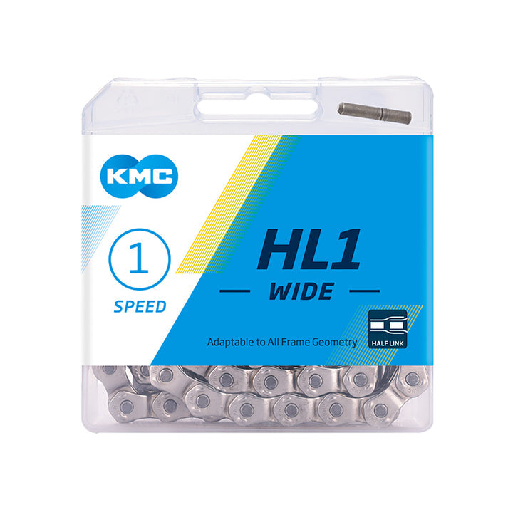 Catena BMX Mezza Maglia KMC HL1L WIDE (ex HL710L) 1/2 X 1/8 100L – Resistente E Fluida