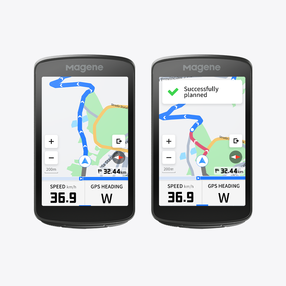 Mapas y rutas en el Magene C706