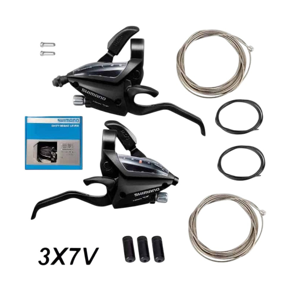 Set Palancas de Cambios y Frenos Shimano Rapidfire ST-EF500 7v | En Caja