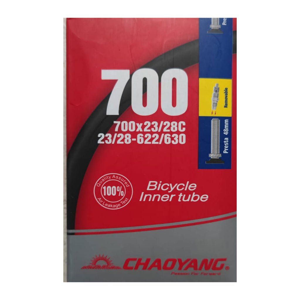Cámara 700x23/28C Chaoyang Válvula Francesa removible para Tubeless y Aire FV 48mm