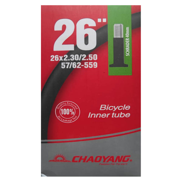 Coppia Camere D'aria Alta Per Bici MTB 26'' - Misure 2.25/2.30/2.50 - Valvola Schrader 33mm